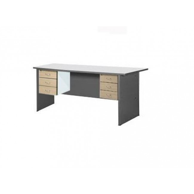 RE 1500 + 2 OAF33 - 5 Feet Writing Table with 2 Fixed Pedestal Drawer (Mix Color)